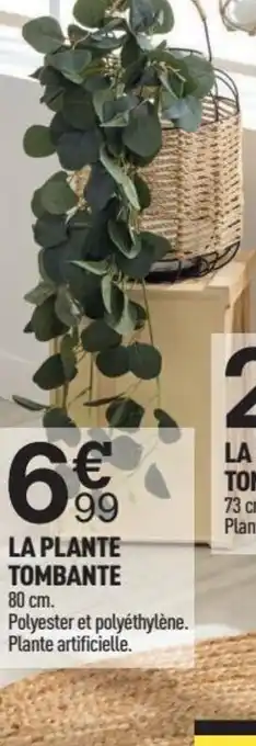 Centrakor LA PLANTE TOMBANTE 80 cm. Polyester et polyéthylène. Plante artificielle. offre