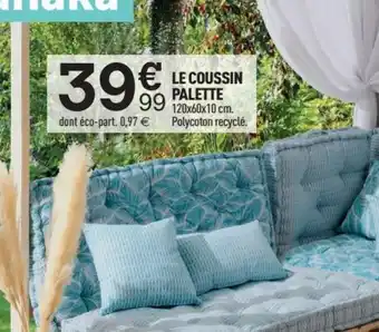 Centrakor LE COUSSIN PALETTE 120x60x10 cm. Polycoton recyclé. offre