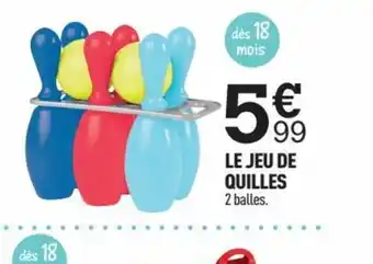 Centrakor LE JEU DE QUILLES 2 balles. offre