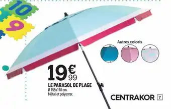 Centrakor LE PARASOL DE PLAGE offre