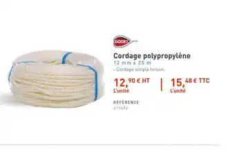 Cordage Polypropylène Godet