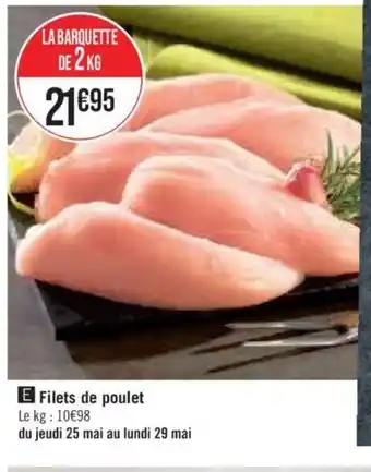 E Filets de poulet