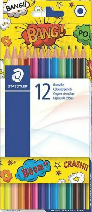 12 CRAYONS COULEURS COMIC