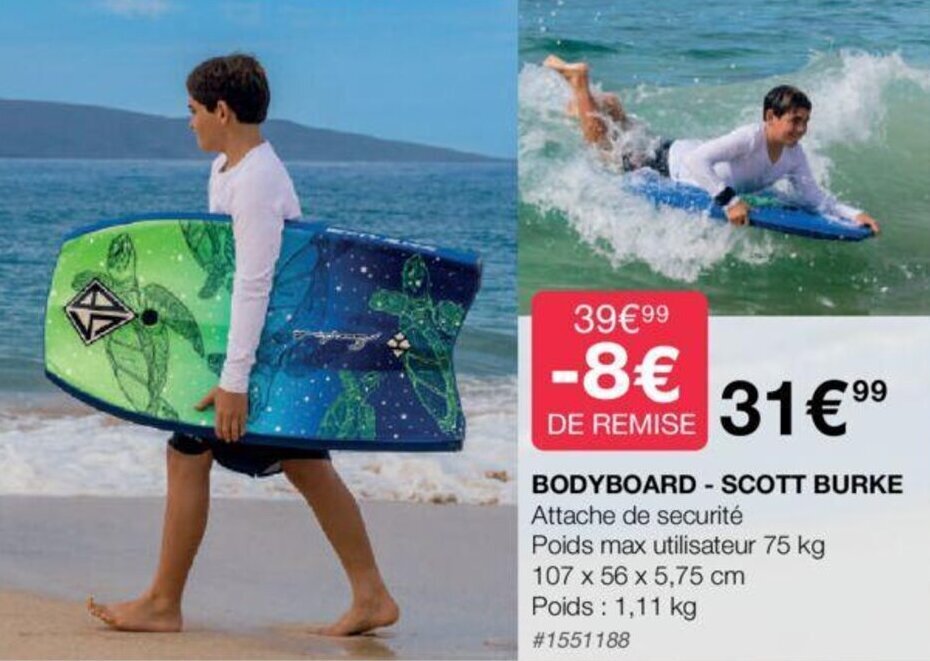 Promo BODYBOARD SCOTT BURKE chez Costco