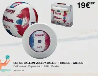 Costco SET DE BALLON VOLLEY-BALL ET FRISBEE - WILSON Ballon avec 18 panneaux, taille officielle offre