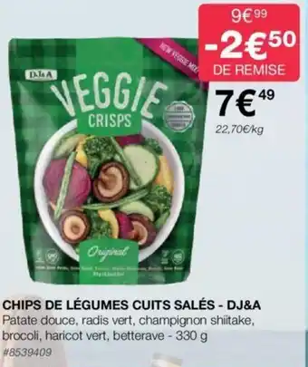 Costco CHIPS DE LÉGUMES CUITS SALÉS - DJ&A offre