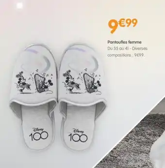 b&m Pantoufles femme Du 35 au 41 - Diverses compositions: 9€99. offre