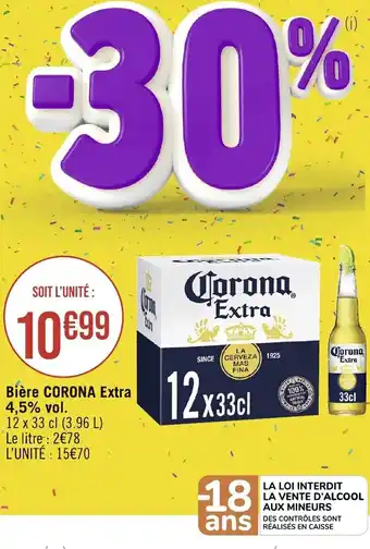 Bière CORONA Extra 4,5% vol.