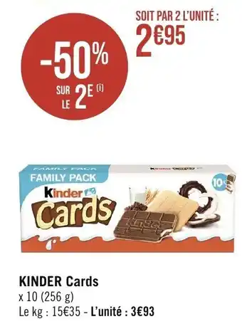 Géant Casino KINDER Cards offre
