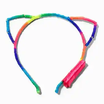 Claire's Serre-tête qui s’allume oreilles de chat arc-en-ciel offre