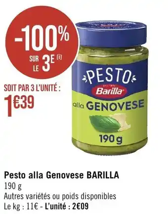 Pesto alla Genovese BARILLA 190 g