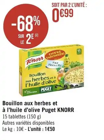 Géant Casino Bouillon aux herbes et à l'huile d'olive PUGET offre