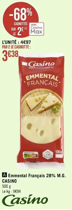 Géant Casino Emmental Français 28% M.G. CASINO offre