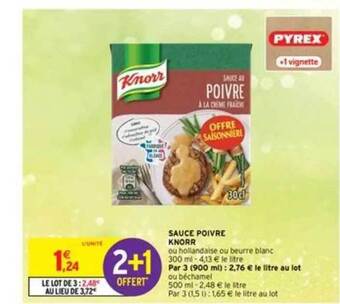 Intermarché Sauce Poivré Knorr offre