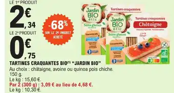 E.Leclerc TARTINES CRAQUANTES BIO(¹) "JARDIN BIO" offre