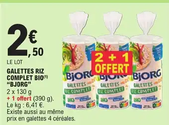 E.Leclerc GALETTES RIZ COMPLET BIO(¹) "BJORG" offre
