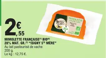 E.Leclerc MIMOLETTE FRANÇAISE 28% MAT. GR.(7) "ISIGNY STE MÈRE" offre