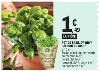 E.Leclerc POT DE BASILIC(²) BIO (¹) "JARDIN DU MIDI" offre