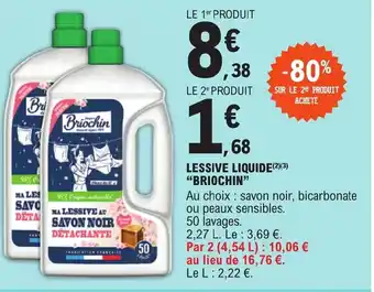 E.Leclerc LESSIVE LIQUIDE(2)(3) "BRIOCHIN" offre