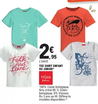 E.Leclerc TEE SHIRT ENFANT OU JUNIOR* offre
