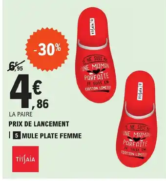 E.Leclerc 5 MULE PLATE FEMME offre