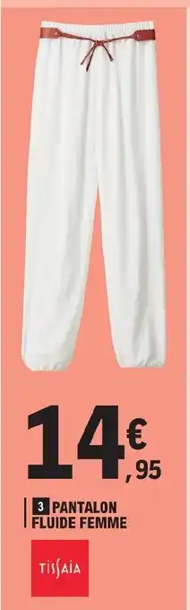 E.Leclerc 3 PANTALON FLUIDE FEMME offre