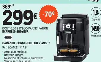 E.Leclerc EXPRESSO BROYEUR GARANTIE CONSTRUCTEUR 2 ANS. (²) offre