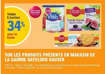 E.Leclerc SUR LES PRODUITS PRÉSENTS EN MAGASIN DE offre
