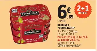 E.Leclerc SARDINES "CONNÉTABLE" offre