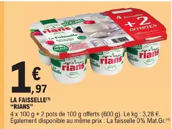 LA FAISSELLE(1) "RIANS"