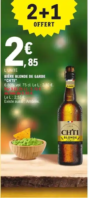 BIÈRE BLONDE DE GARDE “CH'TI”