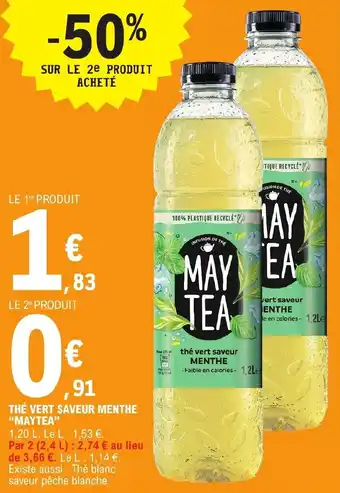 E.Leclerc THÉ VERT SAVEUR MENTHE "MAYTEA" offre