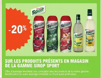 E.Leclerc SUR LES PRODUITS PRÉSENTS EN MAGASIN DE LA GAMME SIROP SPORT offre