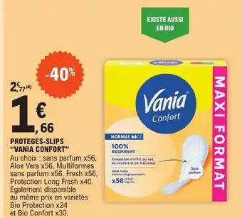 E.Leclerc PROTEGES-SLIPS "VANIA CONFORT" offre