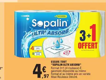 E.Leclerc ESSUIE-TOUT "SOPALIN ULTR'ABSORB" offre