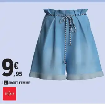 E.Leclerc 3 SHORT FEMME offre
