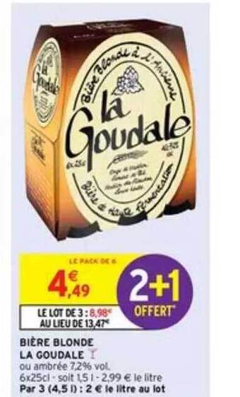 Intermarché Bière Blonde La Goudale offre
