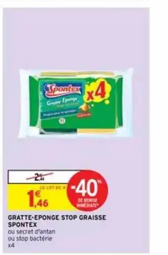 Intermarché Gratte-éponge Stop Graisse Spontex offre