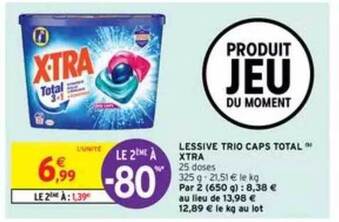 Intermarché Lessive Trio Caps Total Xtra offre