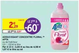 Adoucissant Concentré Floral Apta