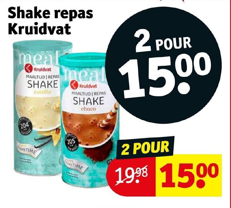 Promo Shake repas Kruidvat chez Kruidvat