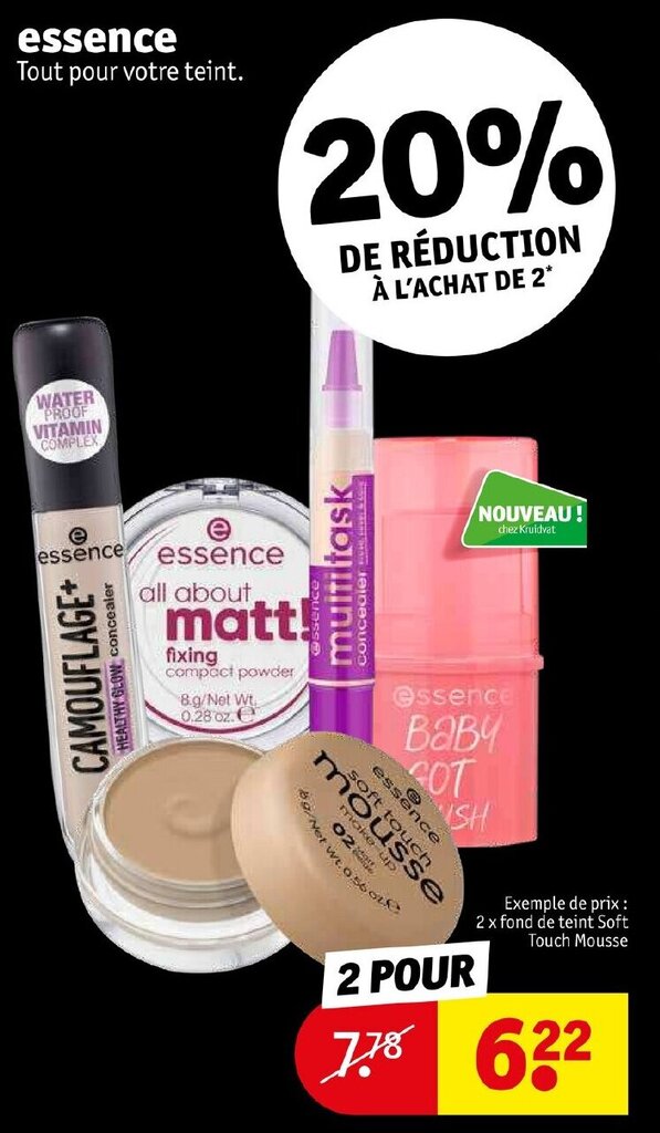 Promo essence chez Kruidvat