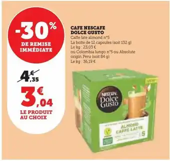 U Express Cafe nescafe dolce gusto offre