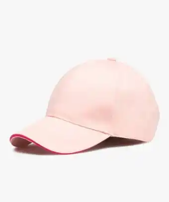 Casquette femme en toile avec biais contrastant sur la visière