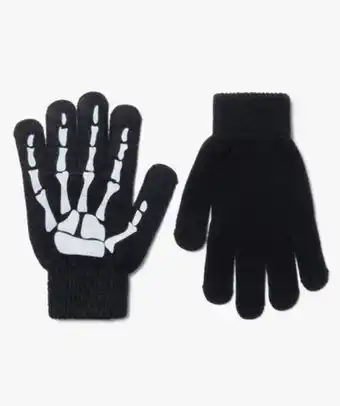 Gémo Gants garçon imprimé squelette réfléchissant offre