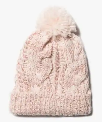 Bonnet fille avec paillettes et pompon