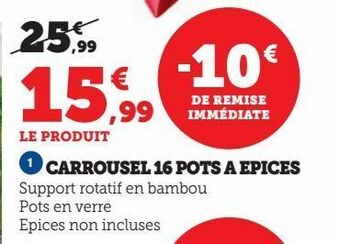 Carrousel 16 pots a epices