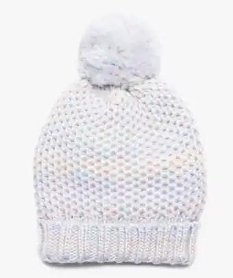 Gémo Bonnet fille grosse maille multicolore à pompon offre