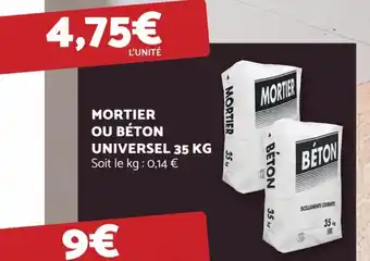 MORTIER OU BÉTON