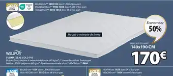 JYSK SURMATELAS GOLD T45 offre